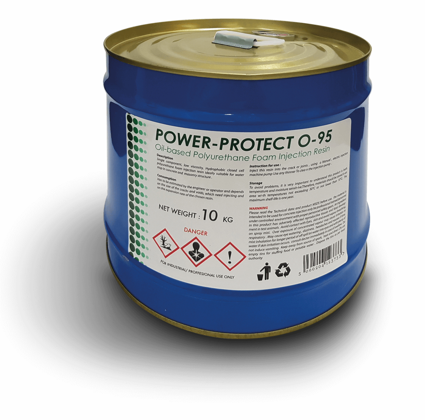 Power-Protect O-95 is an Oil-based Polyurethane Foam Injection Resin
